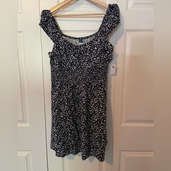 Blue & White Floral Dress: Old Navy - Picture 2 of 5